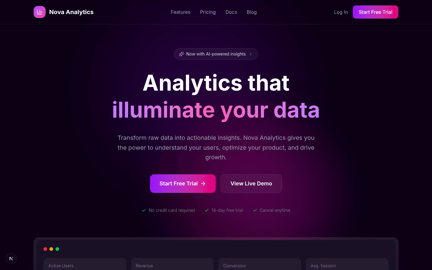 Nova Analytics preview
